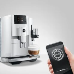 JURA E8 Espresso Machine - Piano White (NAA) -Kitchen Appliances Shop AppSoftw JOE E8 PW 2020 smartPhone Original 29434