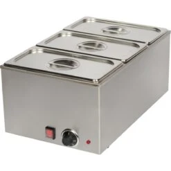 Commercial Bain Marie 3xGN1/3 Including 3 Containers With Lid | Adexa ZCK165B3