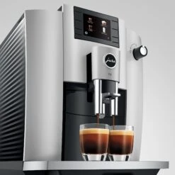 JURA E6 Automatic Espresso Machine In Platinum (NAA) -Kitchen Appliances Shop E6 emo Pl 2EspPrep en