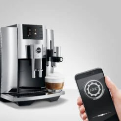 JURA E8 Espresso Machine - Chrome (NAA) -Kitchen Appliances Shop E8 Chrome NAA infinitytable joe iphone square