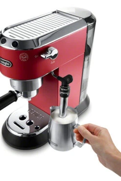 DeLonghi EC685R Dedica DeLuxe Pump Espresso Machine - Red 18 DeLonghi EC685R Dedica DeLuxe Pump Espresso Machine - Red -Kitchen Appliances Shop EC685RMilkFrothing
