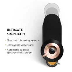 Nespresso Vertuo Next Premium Espresso Machine By DeLonghi With Aeroccino - Black Rose Gold -Kitchen Appliances Shop ENV120BAEUltimateSimplicity