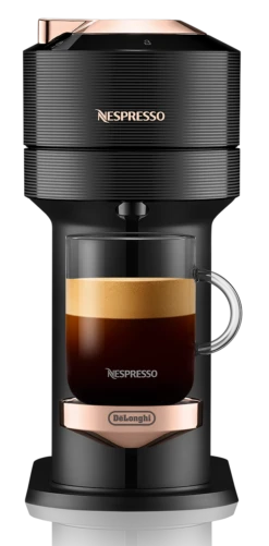 Nespresso Vertuo Next Premium Espresso Machine By DeLonghi With Aeroccino - Black Rose Gold -Kitchen Appliances Shop ENV120BAE 03