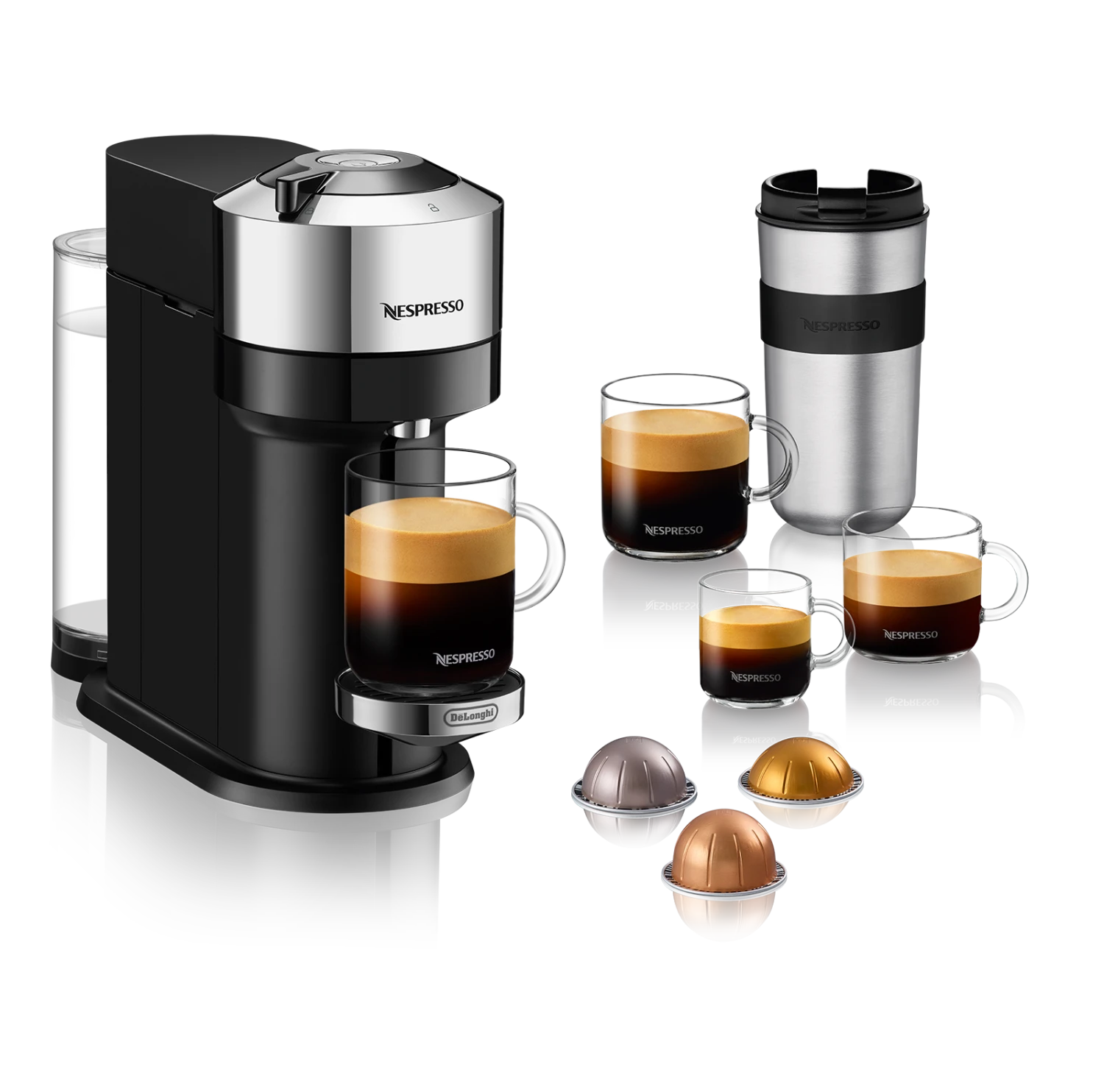 Nespresso Vertuo Next Deluxe Espresso Machine By DeLonghi - Chrome 5 Nespresso Vertuo Next Deluxe Espresso Machine By DeLonghi - Chrome - Image 3