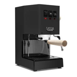 Gaggia Classic Evo Pro Espresso Machine In Thunder Black With Tiger Maple