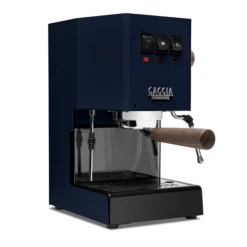 Gaggia Classic Evo Pro Espresso Machine In Classic Blue With Walnut