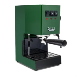 Gaggia Classic Evo Pro Espresso Machine In Jungle Green With Blackened Oak -Kitchen Appliances Shop GACLASSICEVOPROGRNBO Green Oak Single EVO 2082