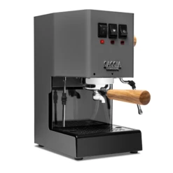 Gaggia Classic Evo Pro Espresso Machine In Industrial Grey With Olive Wood -Kitchen Appliances Shop GACLASSICEVOPROGRYOW Gray Olive Single Wood EVO 1153