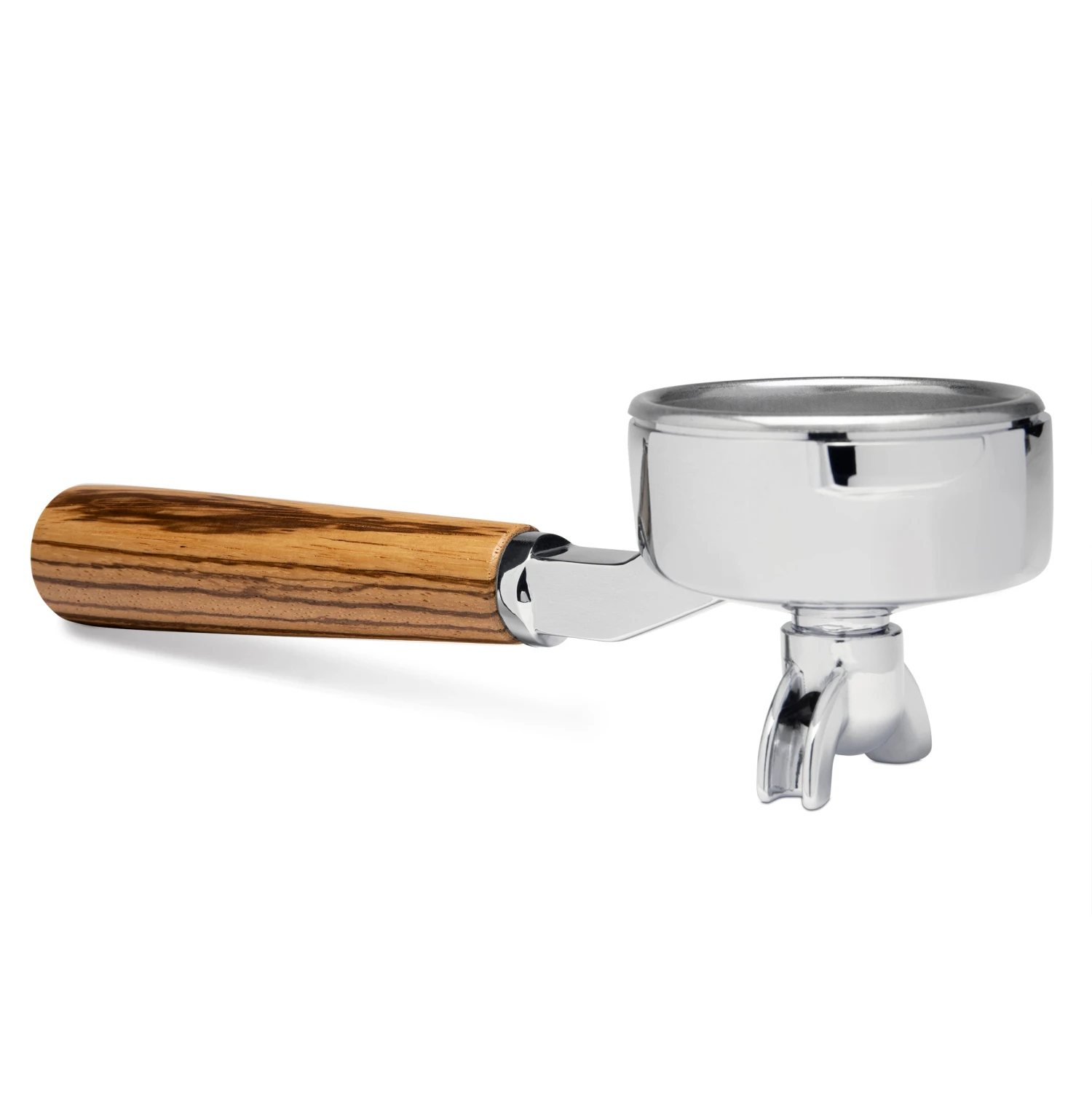 Zebra Wood Double Spout Gaggia Portafilter 3 Zebra Wood Double Spout Gaggia Portafilter