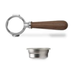 Lelit 58mm Bottomless Portafilter - Walnut -Kitchen Appliances Shop Lelit58mmWalnutBottomlessPortafilter PortafilterandBasket