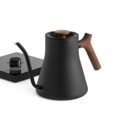 Fellow Stagg EKG Pro Studio Edition 1L Pour Over Kettle - Matte Black With Walnut Accents -Kitchen Appliances Shop StaggEKGProStudioEdition MatteBlackWalnut WithBase 1