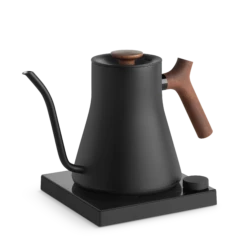 Fellow Stagg EKG Pro Studio Edition 1L Pour Over Kettle - Matte Black With Walnut Accents -Kitchen Appliances Shop StaggEKGProStudioEdition MatteBlackWalnut WithBase 2