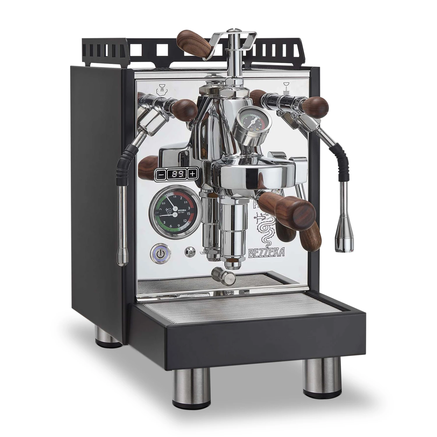 Bezzera Aria PID Espresso Machine With Flow Control - Total Black With Rosewood 3 Bezzera Aria PID Espresso Machine With Flow Control - Total Black With Rosewood