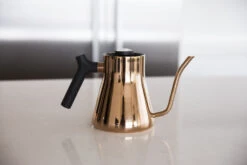 Fellow Stagg 1L Pour-Over Kettle - Polished Copper -Kitchen Appliances Shop copperstaggcounterwhite