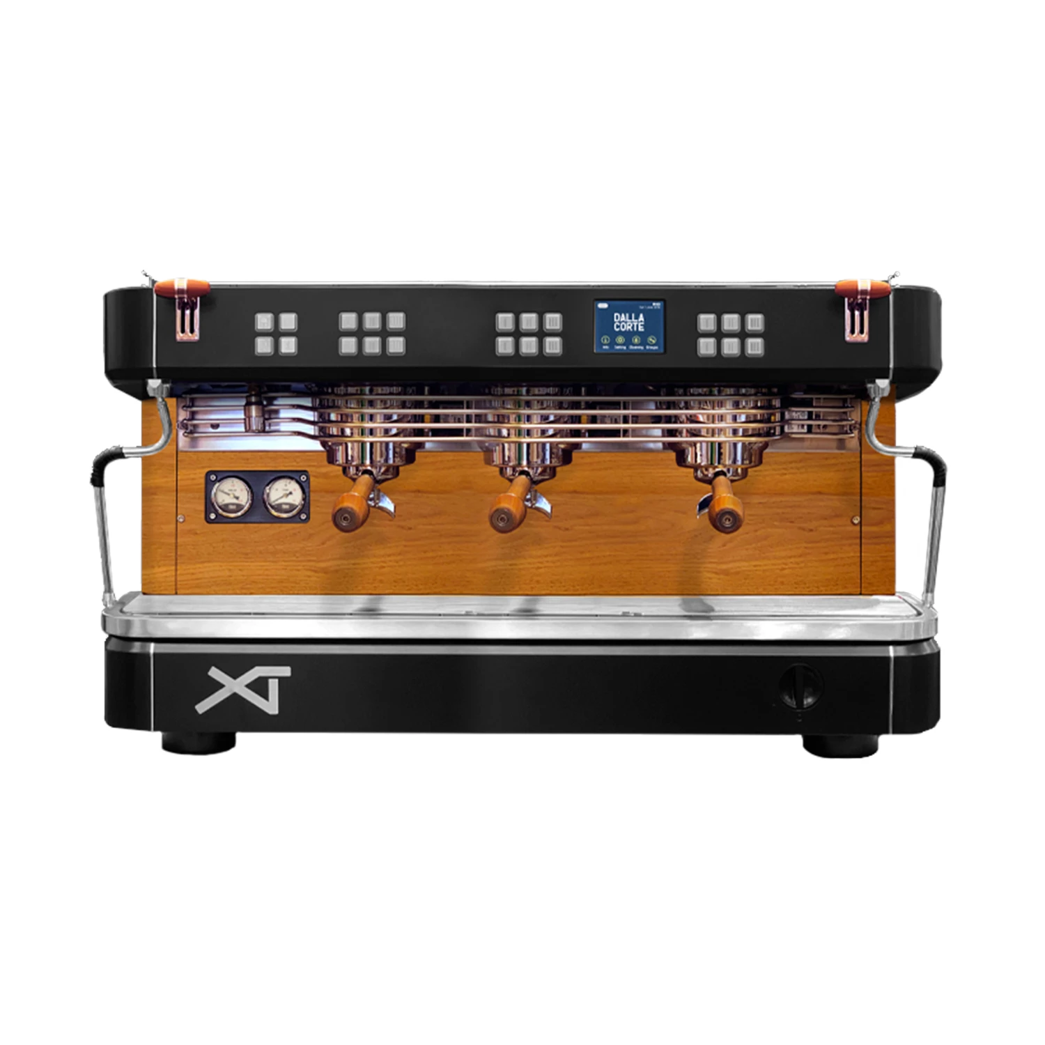 Dalla Corte XT Classic Espresso Machine - 3-Group Dark Walnut 3 Dalla Corte XT Classic Espresso Machine - 3-Group Dark Walnut