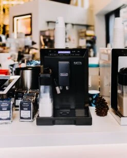 Refurbished DeLonghi Eletta Cappuccino In Black ECAM44660B -Kitchen Appliances Shop delonghi social lifestyle eletta black coffee n clothes event all rights jan 2099