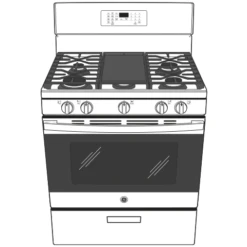 GE® 30" Free-Standing Gas Convection Range With No Preheat Air Fry -Kitchen Appliances Shop frahucmztjiw 1