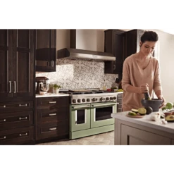 KitchenAid® 48'' Smart Commercial-Style Gas Range With Griddle -Kitchen Appliances Shop frappcymxxtg