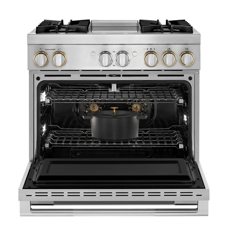 RISE™ 36" Dual-Fuel Professional Range With Chrome-Infused Griddle And Steam Assist 4 RISE™ 36" Dual-Fuel Professional Range With Chrome-Infused Griddle And Steam Assist - Image 2