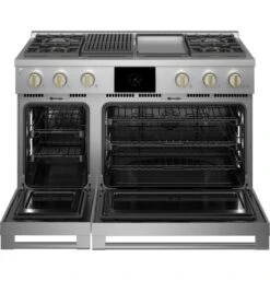 Monogram 48" Dual-Fuel Professional Range With 4 Burners, Grill, And Griddle (Natural Gas) -Kitchen Appliances Shop frawfaxfdpkm