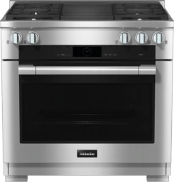MIELE HR 1935-3 G DF GR - 36 Inch Range - The Dual Fuel All-rounder With M Touch For The Highest Demands.