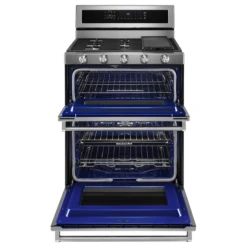 KitchenAid 30-Inch 5 Burner Dual Fuel Double Oven Convection Range -Kitchen Appliances Shop frdhhglovmfl