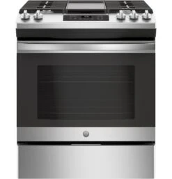 GE® 30" Slide-In Front Control Gas Range