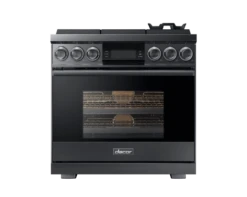 36" Pro Gas Range, Graphite Stainless Steel, Natural Gas