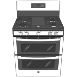 GE&reg; 30" Free-Standing Gas Double Oven Convection Range -Kitchen Appliances Shop frdxevkjxwty