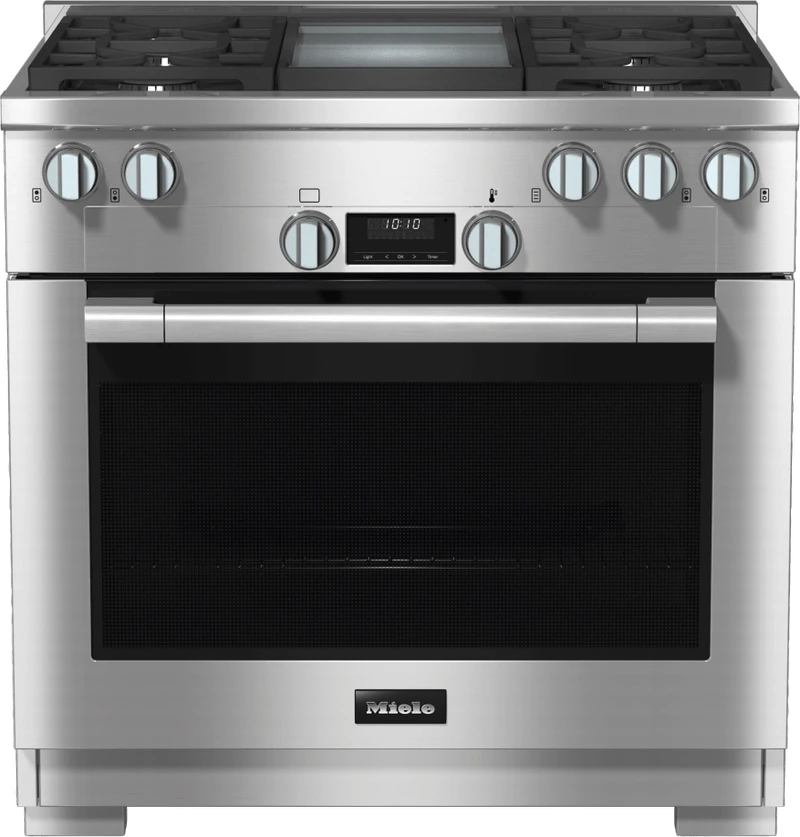 MIELE HR 1136-3 LP AG GD - 36 Inch Range All Gas With DirectSelect, Twin Convection Fans And M Pro Dual Stacked Burners 3 MIELE HR 1136-3 LP AG GD - 36 Inch Range All Gas With DirectSelect, Twin Convection Fans And M Pro Dual Stacked Burners