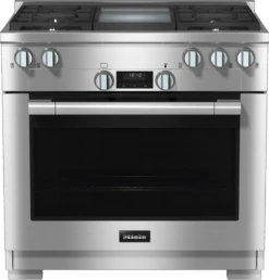 MIELE HR 1136-3 G AG GD - 36 Inch Range All Gas With DirectSelect, Twin Convection Fans And M Pro Dual Stacked Burners
