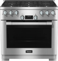 MIELE HR 1134-3 LP AG - 36 Inch Range All Gas With DirectSelect, Twin Convection Fans And M Pro Dual Stacked Burners