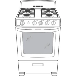 Hotpoint® 24" Front-Control Free-Standing Gas Range With Large Window -Kitchen Appliances Shop frffarsoyuwx