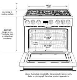 Monogram 36" Dual-Fuel Professional Range With 6 Burners (Natural Gas) -Kitchen Appliances Shop frfggwjwqlmq