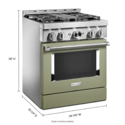 KitchenAid® 30'' Smart Commercial-Style Gas Range With 4 Burners -Kitchen Appliances Shop frfgwpzgeevr