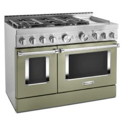 KitchenAid® 48'' Smart Commercial-Style Gas Range With Griddle -Kitchen Appliances Shop frfiajrzvipk
