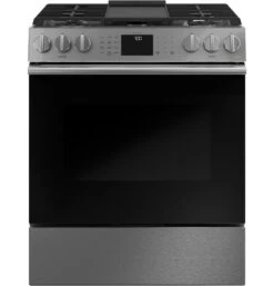 Café™ 30" Smart Slide-In, Front-Control, Gas Range With Convection Oven In Platinum Glass -Kitchen Appliances Shop frfiefkpnwhp