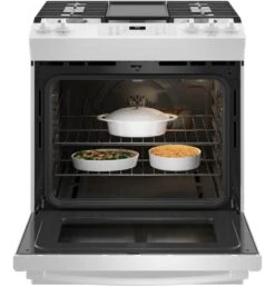 GE® 30" Slide-In Front-Control Convection Gas Range With No Preheat Air Fry -Kitchen Appliances Shop frgaqzuppaql
