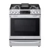 LG 6.3 Cu Ft. Smart Wi-Fi Enabled ProBake Convection® InstaView™ Gas Slide-in Range With Air Fry 2 LG 6.3 Cu Ft. Smart Wi-Fi Enabled ProBake Convection® InstaView™ Gas Slide-in Range With Air Fry -Kitchen Appliances Shop frgazffymegz