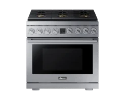 Transitional 36" Gas Range, Silver Stainless Steel, Natural Gas/Liquid Propane