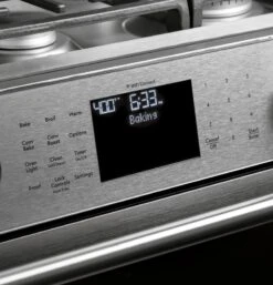 Café™ 30" Smart Slide-In, Front-Control, Gas Range With Convection Oven In Platinum Glass -Kitchen Appliances Shop frgkmwnmmxrf