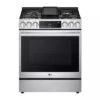 LG STUDIO 6.3 Cu. Ft. InstaView&reg; Gas Slide-in Range With ProBake Convection&reg; And Air Fry