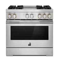 RISE™ 36" Dual-Fuel Professional Range With Chrome-Infused Griddle And Steam Assist