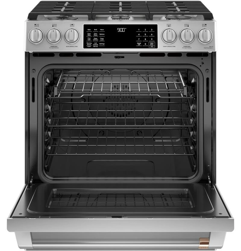 Café™ 30" Smart Slide-In, Front-Control, Dual-Fuel Range With Warming Drawer 4 Café™ 30" Smart Slide-In, Front-Control, Dual-Fuel Range With Warming Drawer - Image 2