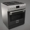 30" All Gas Pro Range - Glossy Black -Kitchen Appliances Shop friitknwsjqc