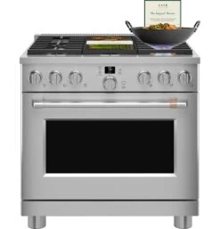 Café™ 36" Smart All-Gas Commercial-Style Range With 6 Burners (Natural Gas) -Kitchen Appliances Shop frjgklxarpbb