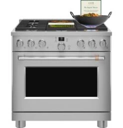 Caf&eacute;&trade; 36" Smart Dual-Fuel Commercial-Style Range With 6 Burners (Natural Gas) -Kitchen Appliances Shop frklnrqxmkrk