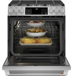 Café™ 30" Smart Slide-In, Front-Control, Dual-Fuel Range With Warming Drawer 24 Café™ 30" Smart Slide-In, Front-Control, Dual-Fuel Range With Warming Drawer -Kitchen Appliances Shop frlhugolmwam
