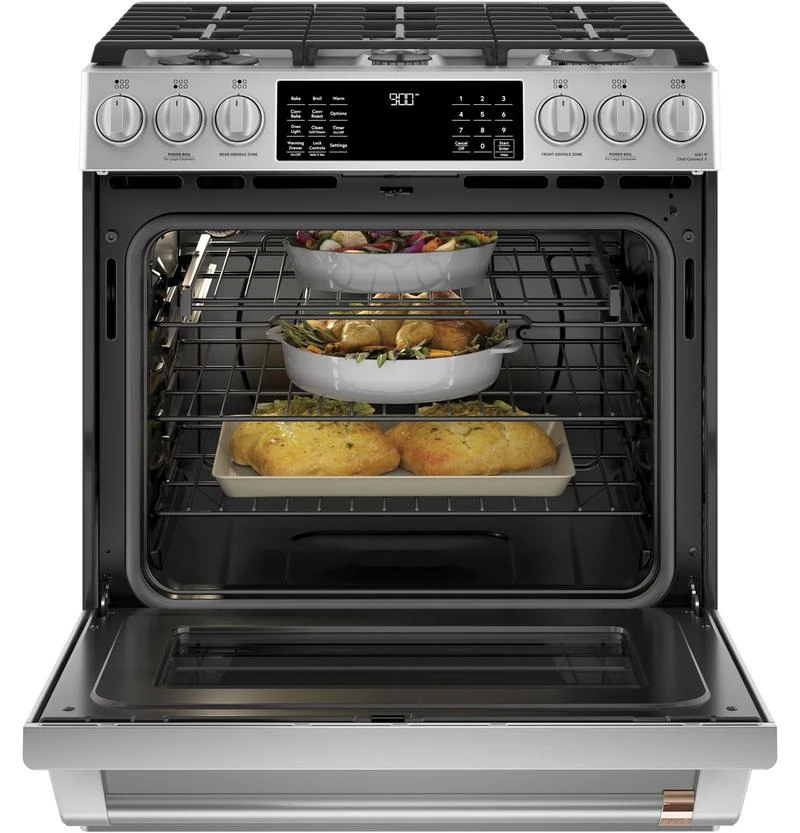 Café™ 30" Smart Slide-In, Front-Control, Dual-Fuel Range With Warming Drawer 5 Café™ 30" Smart Slide-In, Front-Control, Dual-Fuel Range With Warming Drawer - Image 3
