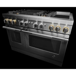 RISE™ 48" Dual-Fuel Professional-Style Range With Chrome-Infused Griddle And Grill -Kitchen Appliances Shop frlmelpprxhh